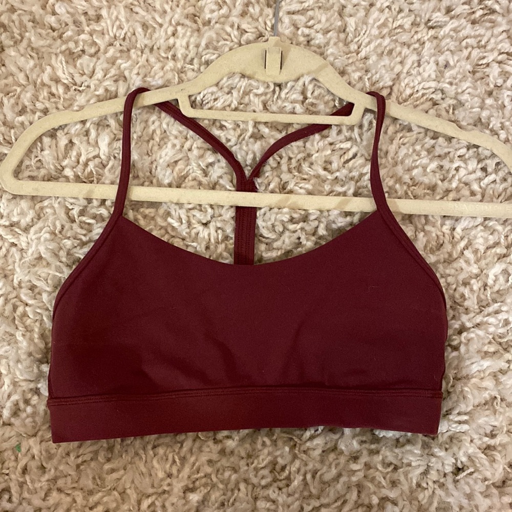 Lululemon maroon sports bra size 4